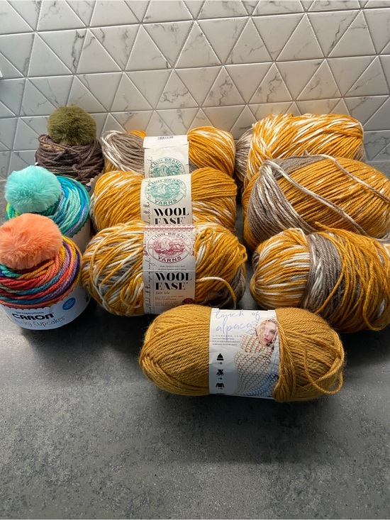Michaels Other - Bundle of Assorted Multicolor Yarn Lot - Wool Ease & Caron